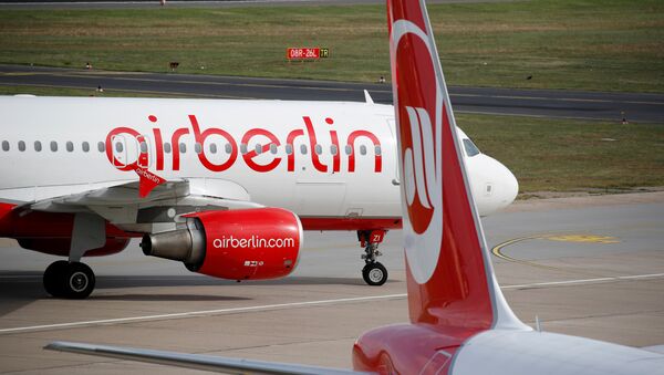 German carrier Air Berlin aircrafts are pictured at Tegel airport in Berlin, Germany, September 12, 2017 - Sputnik International
