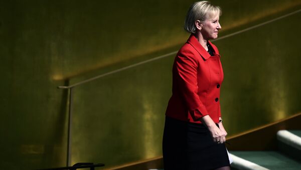 Sweden's Foreign Minister Margot Wallstrom arrives to address the 72nd Session of the United Nations General assembly at the UN headquarters in New York on September 22, 2017 - Sputnik International