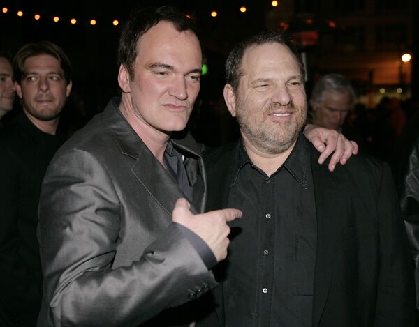 Director Quentin Tarantino, left, and Harvey Weinstein pose together at the after party for the premiere of Grindhouse in Los Angeles, on Monday, March 26, 2007 Director Quentin Tarantino, left, and Harvey Weinstein pose together at the after party for the premiere of Grindhouse in Los Angeles, on Monday, March 26, 2007 - Sputnik International