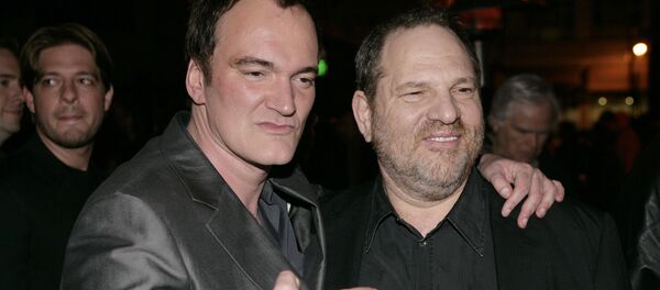 Director Quentin Tarantino, left, and Harvey Weinstein pose together at the after party for the premiere of Grindhouse in Los Angeles, on Monday, March 26, 2007 Director Quentin Tarantino, left, and Harvey Weinstein pose together at the after party for the premiere of Grindhouse in Los Angeles, on Monday, March 26, 2007 - Sputnik International