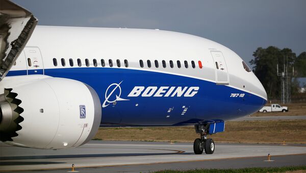 The new Boeing 787-10 Dreamliner taxis on the runway during it's first flight at the Charleston International Airport in North Charleston, South Carolina, US. File photo - Sputnik International