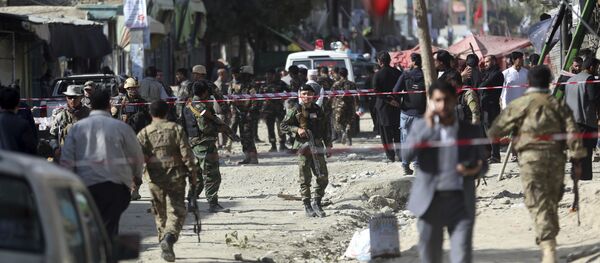 Security forces inspect the site of a suicide attack outside a Shiite mosque in Kabul, Afghanistan, Friday, Sept. 29, 2017 Security forces inspect the site of a suicide attack outside a Shiite mosque in Kabul, Afghanistan, Friday, Sept. 29, 2017 - Sputnik International