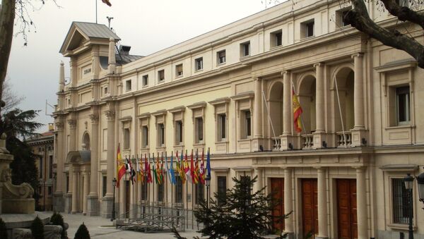 Facade of Palace of Senate of Spain. Madrid. Spain - Sputnik International