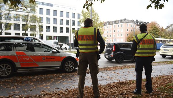 Police secure the area at Rosenheimer Platz square in Munich, Germany, Saturday, Oct. 21, 2017 - Sputnik International