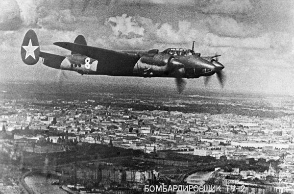 Reproduction of a photo of the Tu-2 attack plane from the Air Force Museum in the village of Monino Reproduction of a photo of the Tu-2 attack plane from the Air Force Museum in the village of Monino - Sputnik International