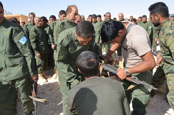 SDF training in Raqqa SDF training in Raqqa - Sputnik International