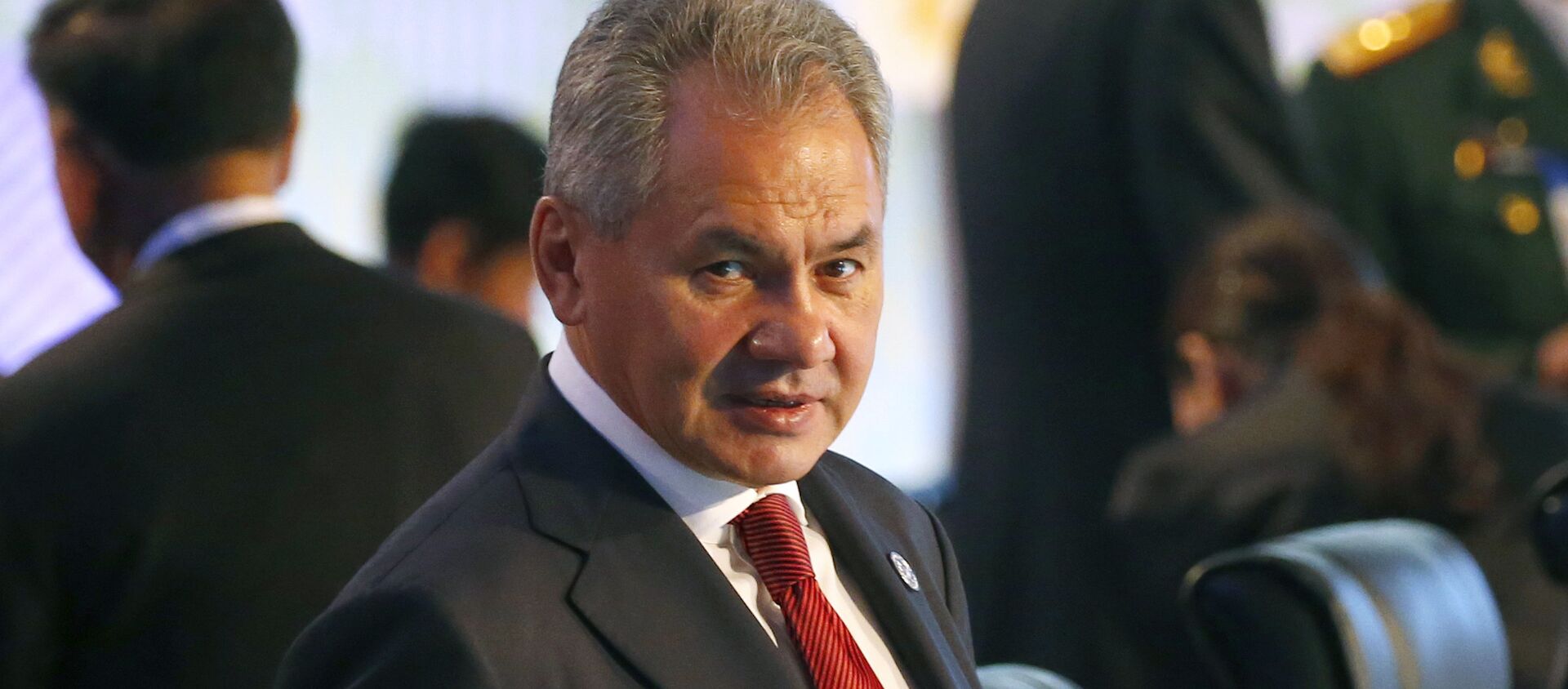 Russian Defense Minister Gen. Sergei Shoigu prepares to take his seat for the two-day ASEAN Defense Ministers' Meeting and its Dialogue Partners Tuesday, Oct. 24, 2017 at Clark, Pampanga province, north of Manila, Philippine - Sputnik International, 1920, 24.07.2018