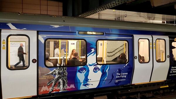 The themed train 'The Heart of Russia' launched on the London underground The themed train 'The Heart of Russia' launched on the London underground - Sputnik International