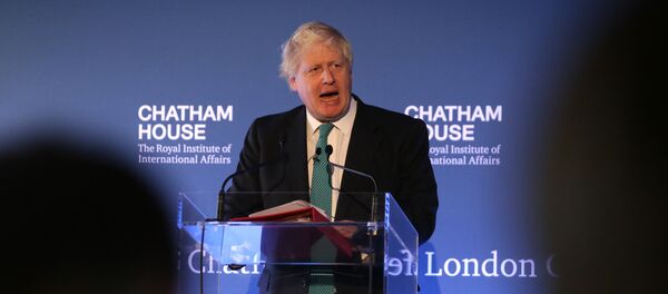 British Foreign Secretary Boris Johnson gives a speech during a Chatham House conference in central London on October 23, 2017. - Sputnik International