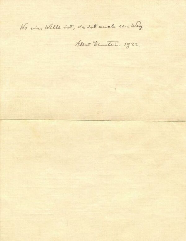 Signed autograph from Professor Albert Einstein - Sputnik International