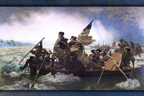 Washington Crossing the Delaware, with Buakow Washington Crossing the Delaware, with Buakow - Sputnik International