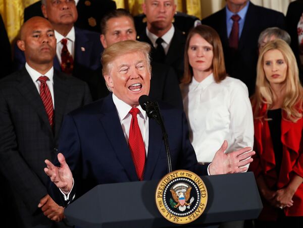 President Donald Trump speaks about administration plans to combat the nation's opioid crisis in the East Room of the White House in Washington, U.S., October 26, 2017. President Donald Trump speaks about administration plans to combat the nation's opioid crisis in the East Room of the White House in Washington, U.S., October 26, 2017. - Sputnik International