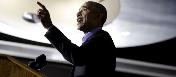 Former President Barack Obama speaks during a canvasing event for New Jersey Democratic gubernatorial nominee Phil Murphy, Thursday, Oct. 19, 2017, in Newark, N.J. - Sputnik International