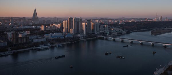 A general view shows the Pyongyang city skyline and Taedong river (File) - Sputnik International