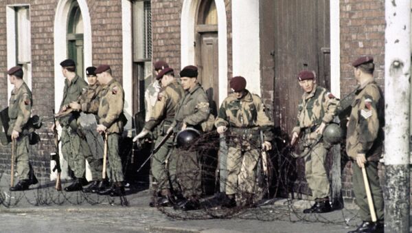 British troops patrol in Belfast, Northern Ireland in 1969, following conflict in the city. - Sputnik International