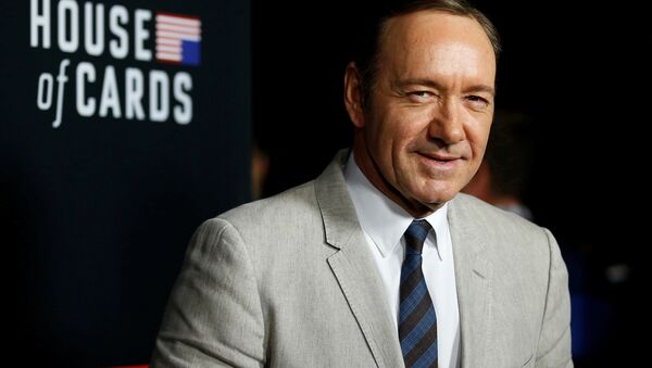 Cast member Kevin Spacey poses at the premiere for the second season of the television series House of Cards at the Directors Guild of America in Los Angeles, California. (File) - Sputnik International