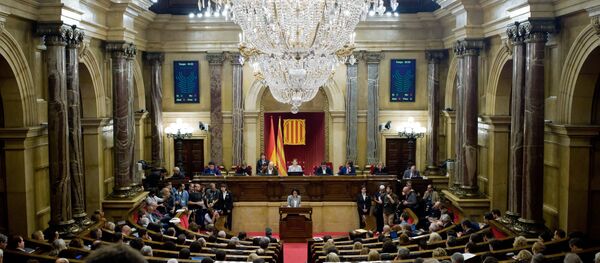 Catalonia's parliament voted to declare independence from Spain in Barcelona Catalonia's parliament voted to declare independence from Spain in Barcelona - Sputnik International
