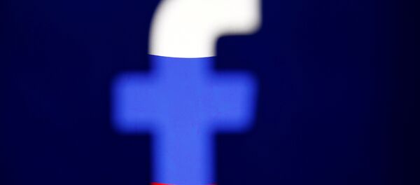 A 3D-printed Facebook logo is displayed in front of the Russian flag, in this illustration taken October 25, 2017. A 3D-printed Facebook logo is displayed in front of the Russian flag, in this illustration taken October 25, 2017. - Sputnik International
