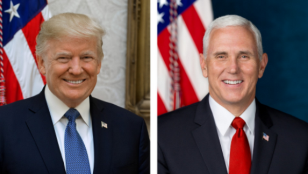 These photos, released by the White House on October 31, 2017, are the official portraits of President Donald Trump and Vice President Mike Pence. - Sputnik International