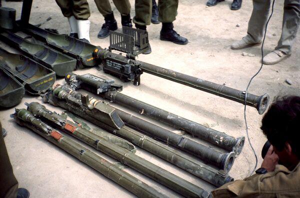 Surface-to-air Stinger missiles and launchers. File photo Surface-to-air Stinger missiles and launchers. File photo - Sputnik International