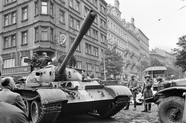 Soviet tanks in the streets of Prague. File photo Soviet tanks in the streets of Prague. File photo - Sputnik International