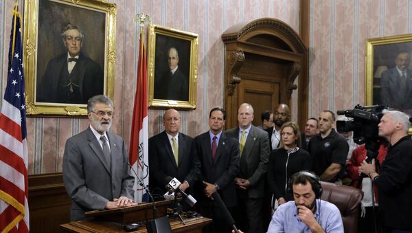 Cleveland Mayor Frank Jackson speaks during a news conference Tuesday, April 18, 2017, in Cleveland. Jackson said the death of Steve Stephens, a man who randomly killed an Ohio retiree and posted Facebook video of the crime, brings some closure in the slaying of an innocent man - Sputnik International
