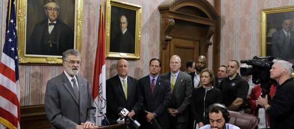 Cleveland Mayor Frank Jackson speaks during a news conference Tuesday, April 18, 2017, in Cleveland. Jackson said the death of Steve Stephens, a man who randomly killed an Ohio retiree and posted Facebook video of the crime, brings some closure in the slaying of an innocent man - Sputnik International