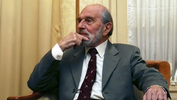 George Blake, a former British spy and double agent in service of the Soviet Union, seen in Moscow in this Nov. 15, 2006 file photo - Sputnik International