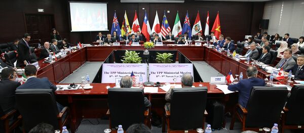 Trade ministers and delegates from the remaining members of the Trans Pacific Partnership (TPP) attend the TPP Ministerial Meeting during the APEC 2017 in Da Nang, Vietnam November 9, 2017 Trade ministers and delegates from the remaining members of the Trans Pacific Partnership (TPP) attend the TPP Ministerial Meeting during the APEC 2017 in Da Nang, Vietnam November 9, 2017 - Sputnik International