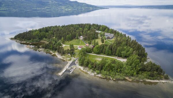 Aerial view of the island Utoya on May 31, 2017 where far-right extremist Anders Behring Breivik killed 69 people back in July 2011 - Sputnik International
