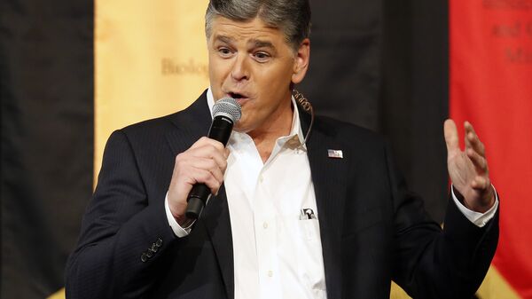 In this March 18, 2016 file photo, Fox News Channel's Sean Hannity speaks during a campaign rally for Republican presidential candidate, Sen. Ted Cruz, R-Texas, in Phoenix.  - Sputnik International