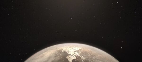 This artist’s impression shows the temperate planet Ross 128 b, with its red dwarf parent star in the background. This artist’s impression shows the temperate planet Ross 128 b, with its red dwarf parent star in the background. - Sputnik International