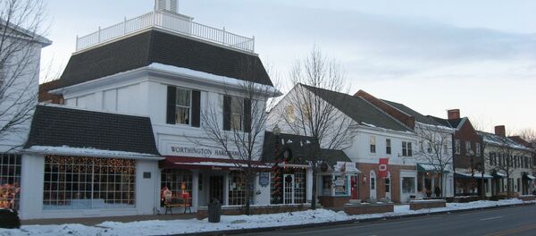 Buildings on the western side of the 600 block of High Street (U.S. Route 23) in downtown Worthington, Ohio, US Buildings on the western side of the 600 block of High Street (U.S. Route 23) in downtown Worthington, Ohio, US - Sputnik International