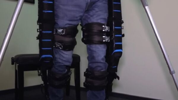 Exoskeleton from the Russian company ExoAtlet - Sputnik International