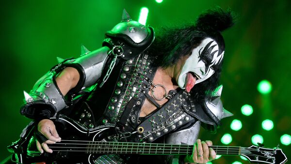 Gene Simmons of Kiss rock group performs at a concert in the Olimpiysky Arena, Moscow. File photo - Sputnik International