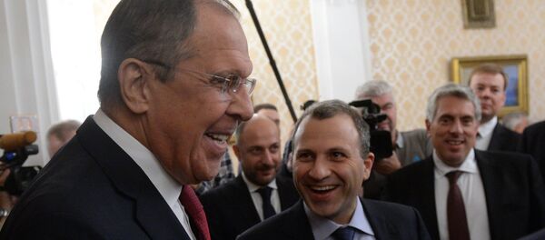 Foreign Minister Sergei Lavrov meets with Lebanese counterpart, Gebran Bassil - Sputnik International