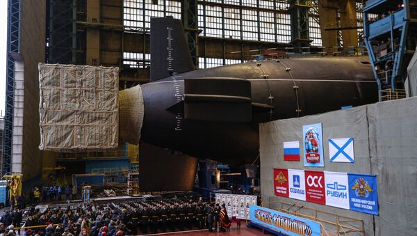Launching Knyaz Vladimir nuclear-powered submarine cruiser in Severodvinsk - Sputnik International