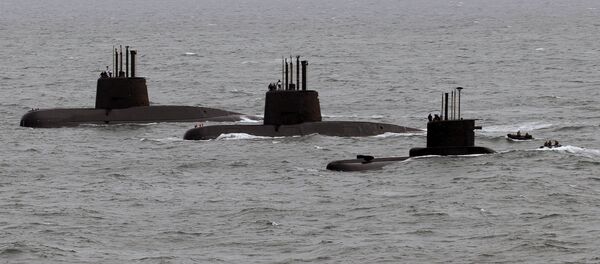 File picture released by Telam showing submarines ARA San Juan, ARA Salta and ARA Santa Cruz upon arrival to Mar del Plata's Navy Base on June 13, 2014 File picture released by Telam showing submarines ARA San Juan, ARA Salta and ARA Santa Cruz upon arrival to Mar del Plata's Navy Base on June 13, 2014 - Sputnik International