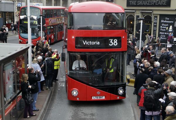 In this Monday, Feb. 27, 2012 file photo, a new Routemaster double decker bus arrives at Victoria bus station in London In this Monday, Feb. 27, 2012 file photo, a new Routemaster double decker bus arrives at Victoria bus station in London - Sputnik International
