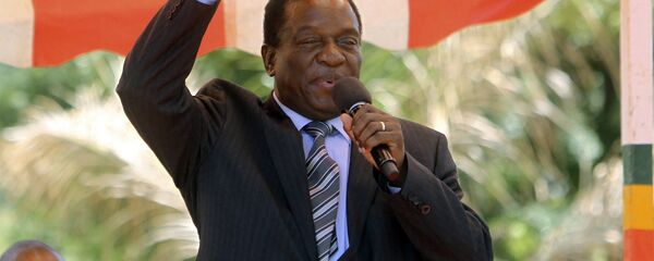 Zimbabwean vice President Emmerson Mnangagwa greets party supporters at the ZANU-PF headquarters in Harare Zimbabwean vice President Emmerson Mnangagwa greets party supporters at the ZANU-PF headquarters in Harare - Sputnik International