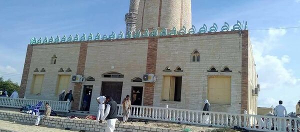 View of the Rawda mosque, roughly 40 kilometres west of the North Sinai capital of El-Arish, after a gun and bombing attack - Sputnik International
