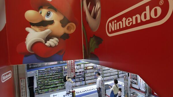 Logo of Nintendo and Super Mario characters at an electronics store in Tokyo. (File) - Sputnik International