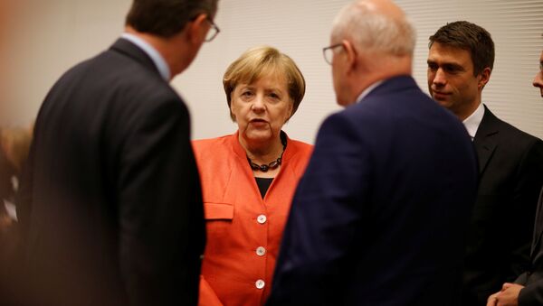 German Chancellor Angela Merkel attends a meeting of the CDU/CSU parliamentary group at the Bundestag in Berlin, Germany, November 20, 2017 - Sputnik International