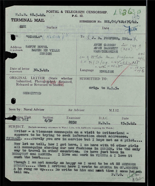 One of Klein’s wartime letters to Profumo One of Klein’s wartime letters to Profumo - Sputnik International