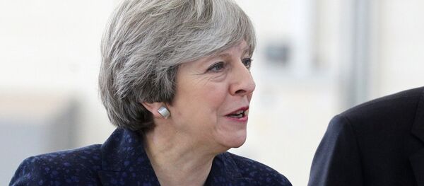 Britain's Prime Minister Theresa May and Finance Minister Philip Hammond visit Leeds College of Building, Leeds, Britain, November 23, 2017 - Sputnik International