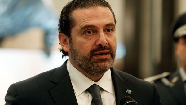 Saad al-Hariri who suspended his decision to resign as prime minister talks at the presidential palace in Baabda, Lebanon November 22, 2017 - Sputnik International