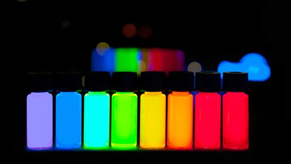 Quantum dots with vivid colours stretching from violet to deep red - Sputnik International
