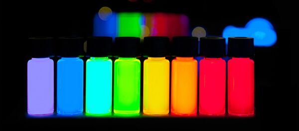 Quantum dots with vivid colours stretching from violet to deep red - Sputnik International