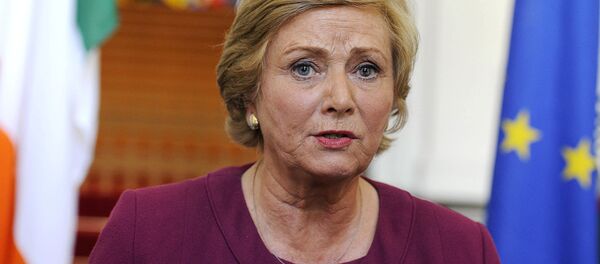 Deputy Prime Minister of Ireland (Tanaiste) Frances Fitzgerald speaks to the media at Government buildings in Dublin, Ireland, May 8, 2014. Picture taken May 8, 2014. - Sputnik International