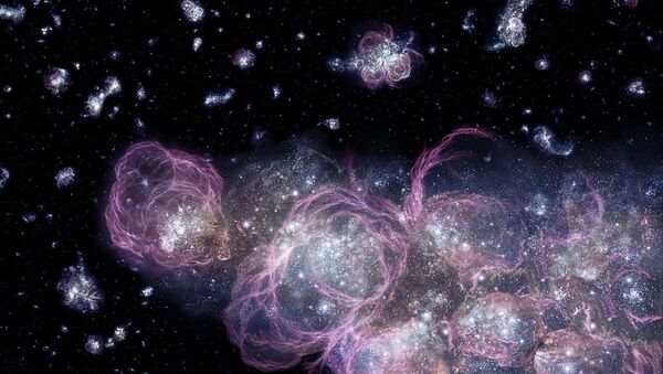 Colliding protogalaxies less than 1 billion years afer the big bang - Sputnik International